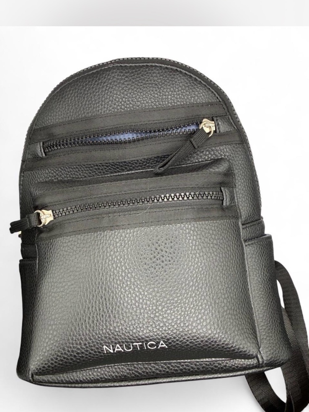 Nautica Black Mini Backpack Purse Casual Everyday Bag